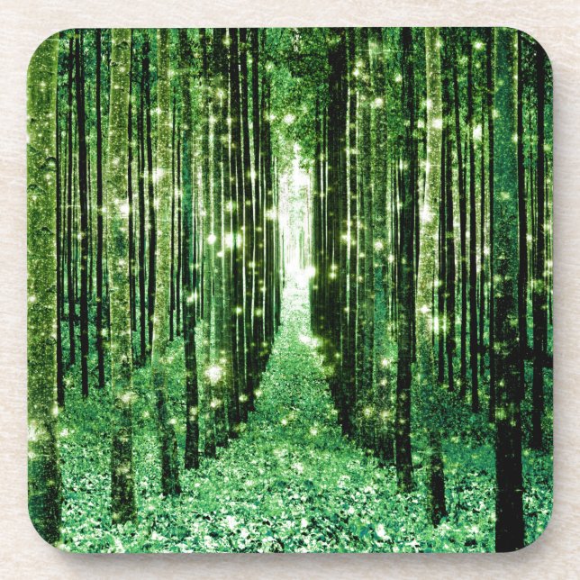 Magical Forest Green Mystery Untersetzer (Vorderseite)