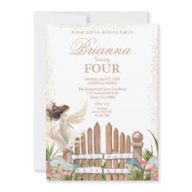 Magical Garden Fairy Birthday Einladung