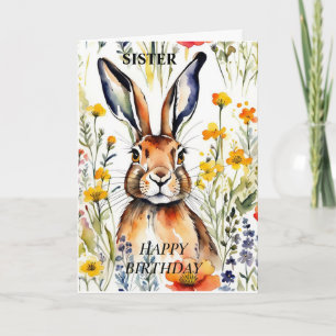 Magical Hare Birthday Card (bearbeitbar) Feiertagskarte