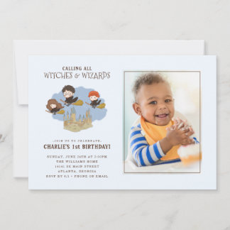 Magical Harry Potter and Hogwarts Birthday - Foto Einladung