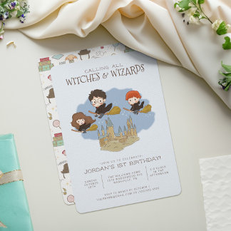 Magical Harry Potter und Hogwarts zum Geburtstag Einladung