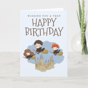 Magical Harry Potter und Hogwarts zum Geburtstag Karte