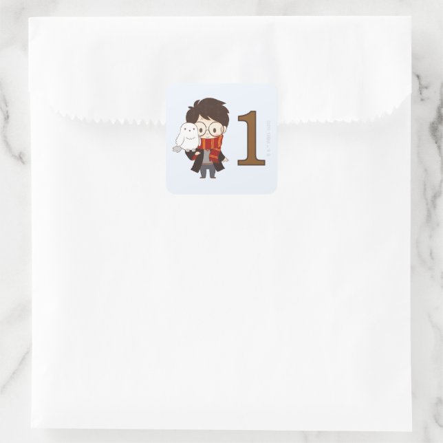 Magical HARRY POTTER™ und Hogwarts zum Geburtstag Quadratischer Aufkleber (Tasche)