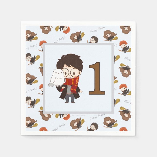 Magical HARRY POTTER™ und Hogwarts zum Geburtstag Serviette (Vorderseite)