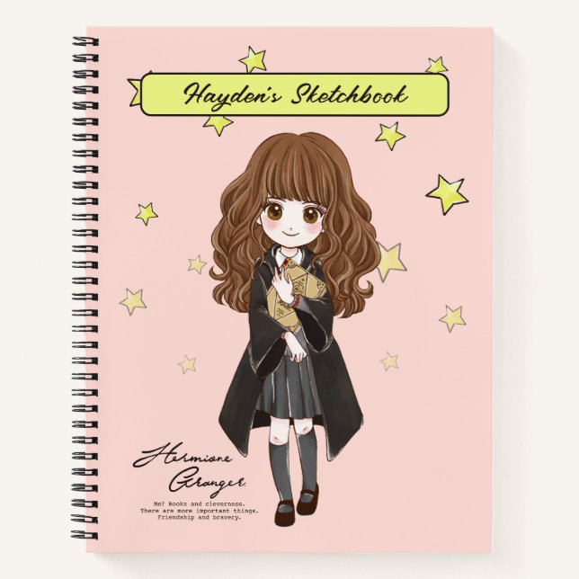 Magical Hermione Granger Zeichnend Notizbuch (Vorderseite)