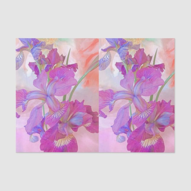 Magical Irises - Gewebepapier Seidenpapier (Vorderseite)