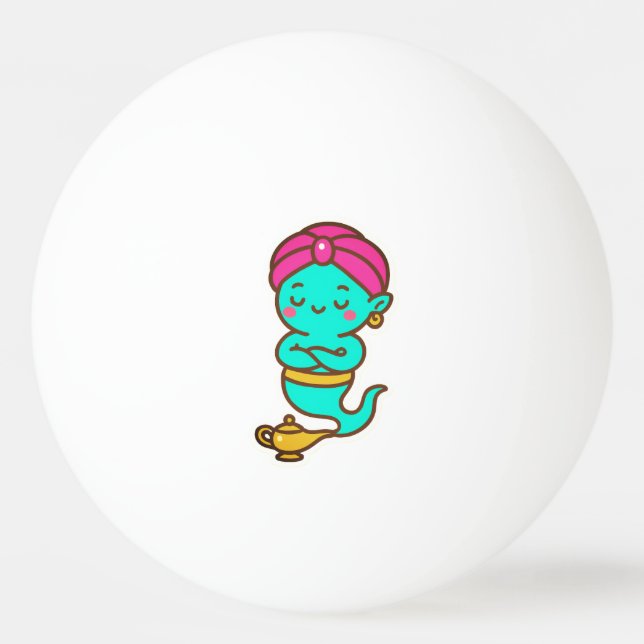 Magical Kawaii Djinn - Neon Spirit Tischtennisball (Vorderseite)