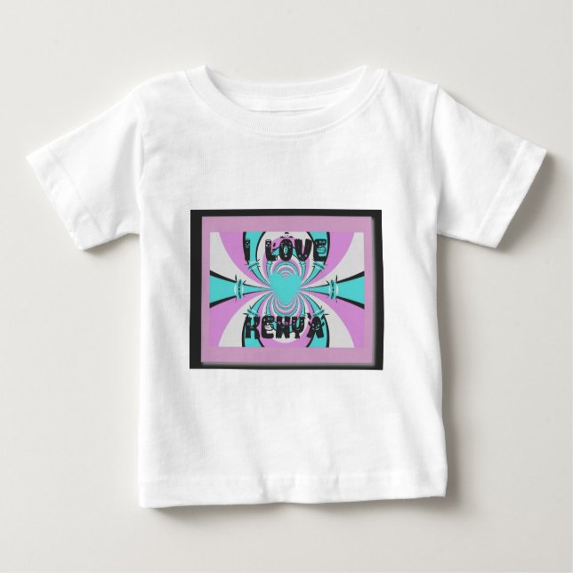 Magical Kenya: Ich LIEBE KENYA Baby T-shirt (Vorderseite)