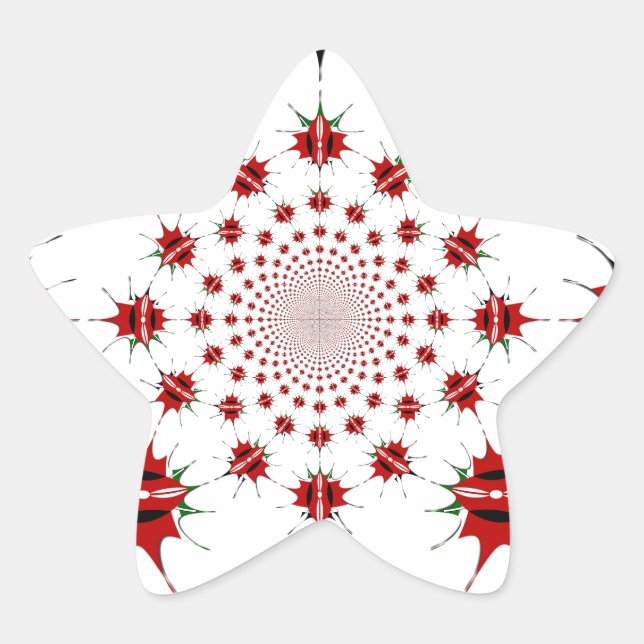 Magical Kenya: Kaleidoskop Kultur Identität 🇰 🇪 Stern-Aufkleber (Vorderseite)