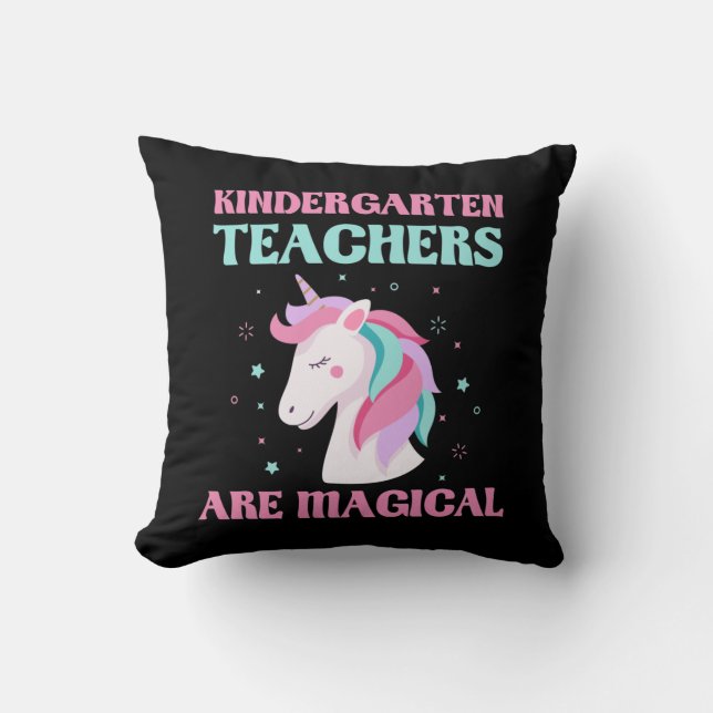 Magical Kindergarten Lehrer Unicorn Bildung Kissen (Vorderseite)