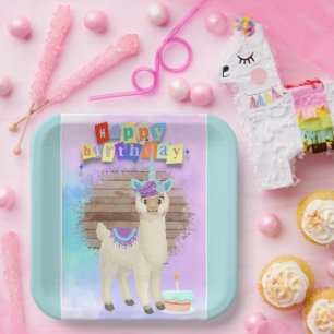 Magical Llamacorn Happy Birthday Pappteller