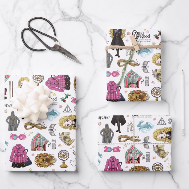 Magical Luna Lovegood Watercolor Geschenkpapier Set (Vorderseite)