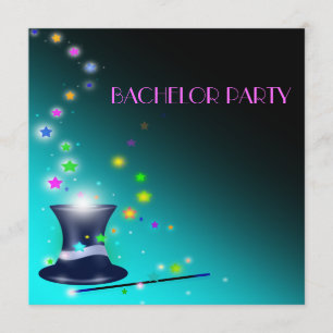 Magical Magicians Hat Bachelor Party Einladung
