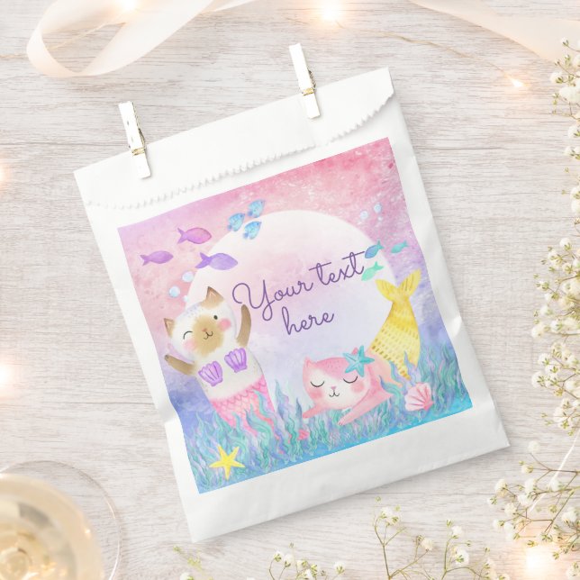 Magical Mercat Paper Bevorzugung von Taschen Geschenktütchen (Ausgeschnitten)