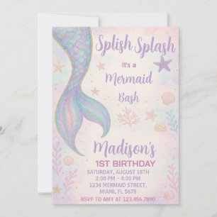 Magical Mermaid Birthday Einladung