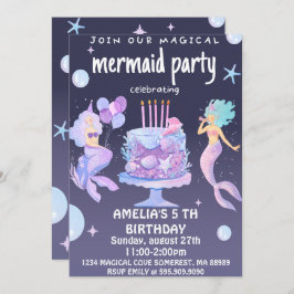 Magical Mermaid Birthday Einladung