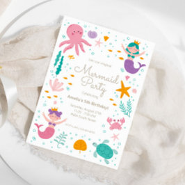 Magical Mermaid Birthday Einladung