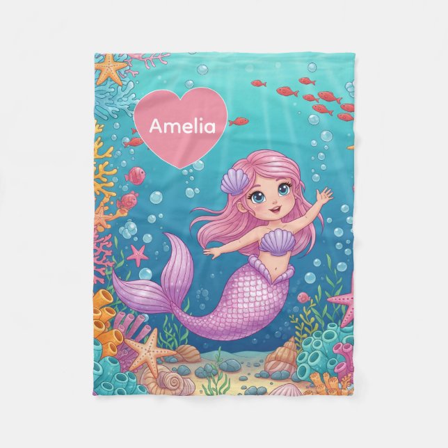 Magical Mermaid Blanket Fleecedecke (Vorderseite)