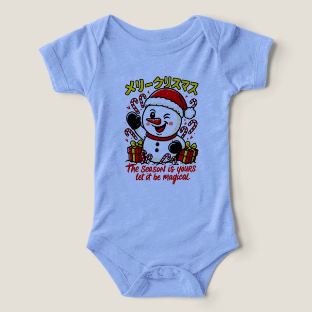 Magical Merry Christmas Snowman Baby candy cane (Design Vorderseite)
