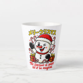 Magical Merry Christmas Snowman Latte Mug Candy Ca Milchtasse