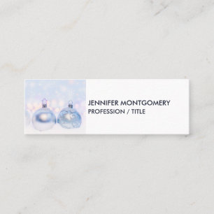 Magical Metallic Christmas Balls Fotograph Mini Visitenkarte