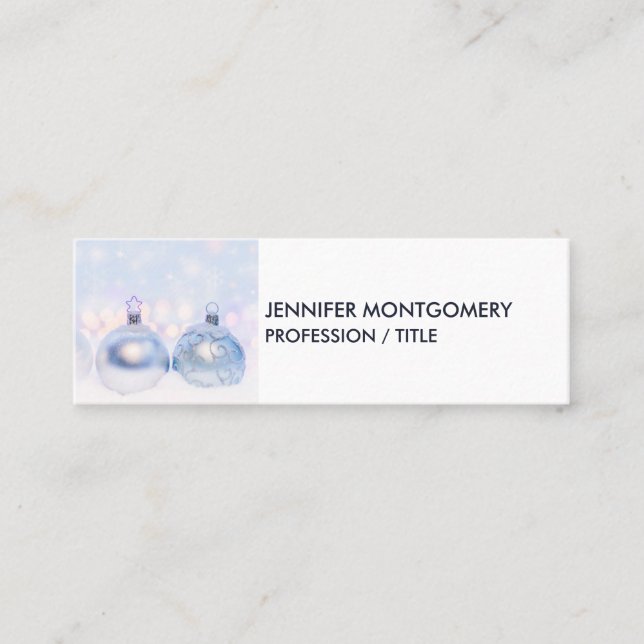 Magical Metallic Christmas Balls Fotograph Mini Visitenkarte (Vorderseite)