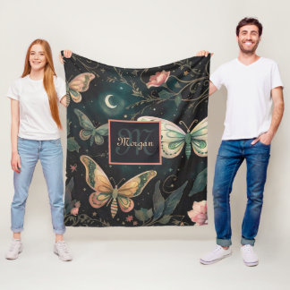 Magical Midnight Garden Fleecedecke
