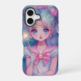 Magical Moon Guardian Anime Phone Case iPhone 16 Hülle