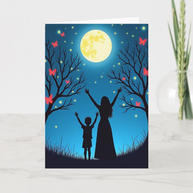 Magical Moonlit Night Scene Card Karte (Vorderseite)