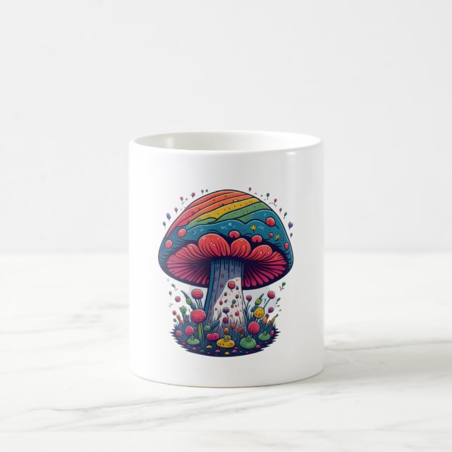 Magical Mushroom Madness Kawaii Königreich Kaffeetasse (Mittel)