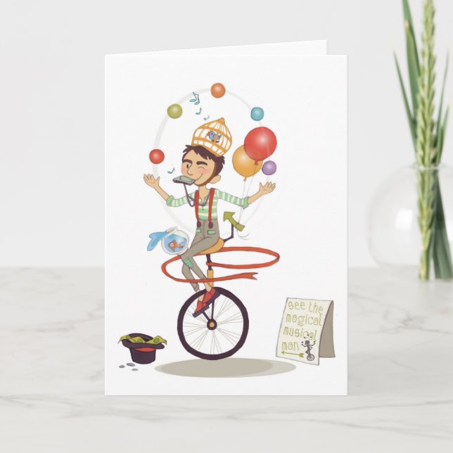 Magical Musical Man (notecard) Karte (Vorderseite)