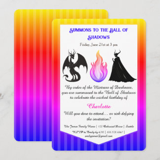 Magical & Mysterious Kids BirthdayParty Invitation Einladung
