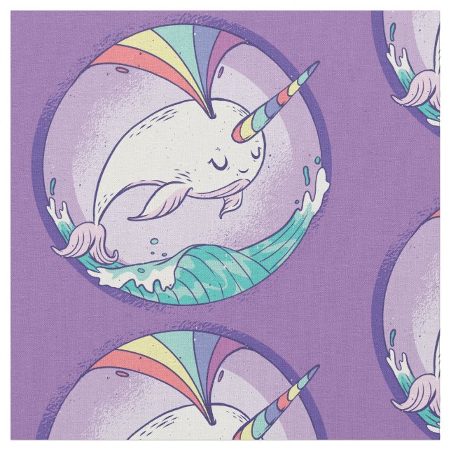 Magical Narwhal Stoff (Nahaufnahme)