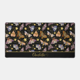 Magical Night Moth Imitats Gold Glitzer Startet de Schreibtischunterlage