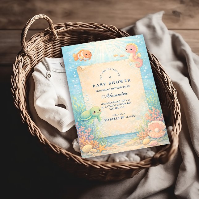 Magical Ocean Nursery Baby Shower Einladung (Von Creator hochgeladen)