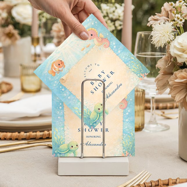 Magical Ocean Nursery Baby Shower Serviette (Von Creator hochgeladen)