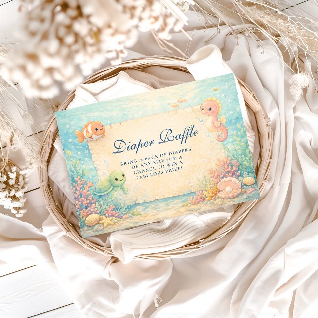 Magical Ocean Nursery Diapper Raffle Begleitkarte (Von Creator hochgeladen)