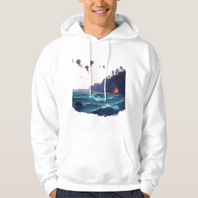 Magical Ocean Scene with Phosphorescent Plankton & Hoodie (Vorderseite)