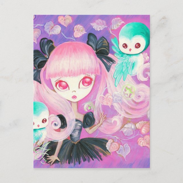 Magical Owls Postkarte (Vorderseite)