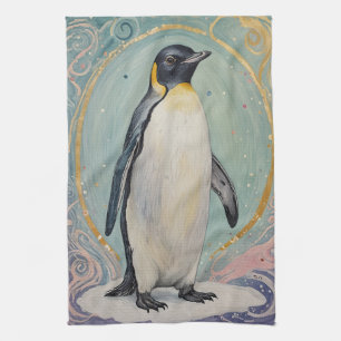 Magical Pastel Penguin Geschirrtuch