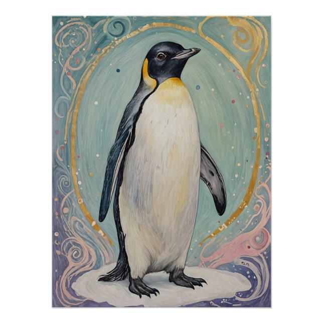 Magical Pastel Penguin Poster (Vorderseite)