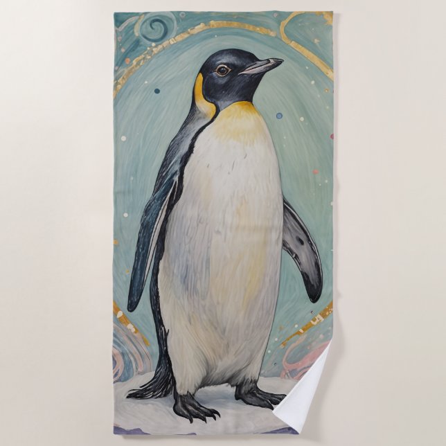 Magical Pastel Penguin Strandtuch (Vorderseite)
