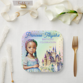 Magical Pastel Princess Fantasy Rainbow Castle Pappteller