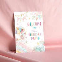 Magical Pastel Unicorn Geburtstag Willkommen