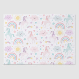 Magical Pastel Unicorn Rainbow Birthday Party Seidenpapier