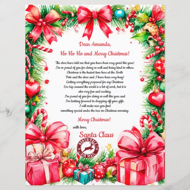 Magical Personalized Letter from Santa Claus (Vorderseite)