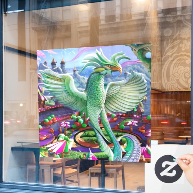 Magical Phoenix Fensteraufkleber (Café-Fenster)