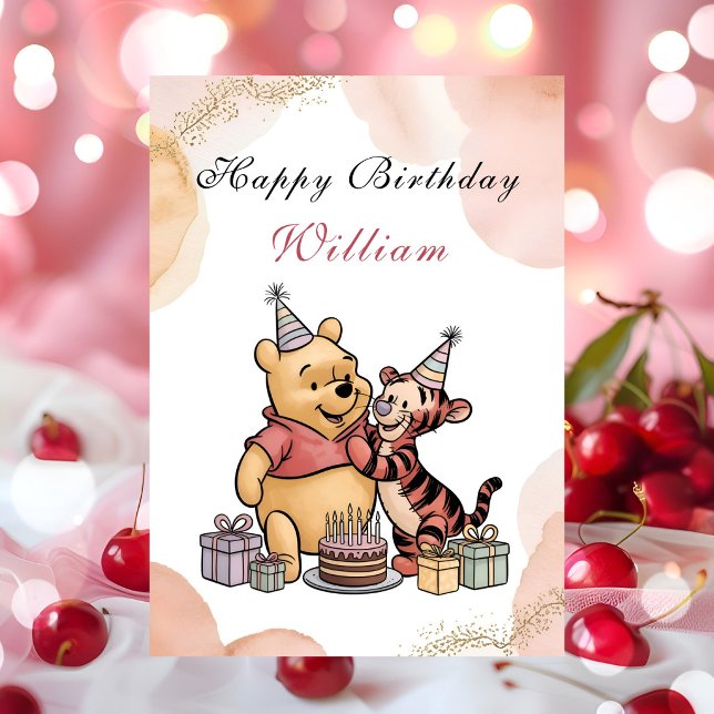 Magical Pooh & Friends Birthday Karte (Von Creator hochgeladen)