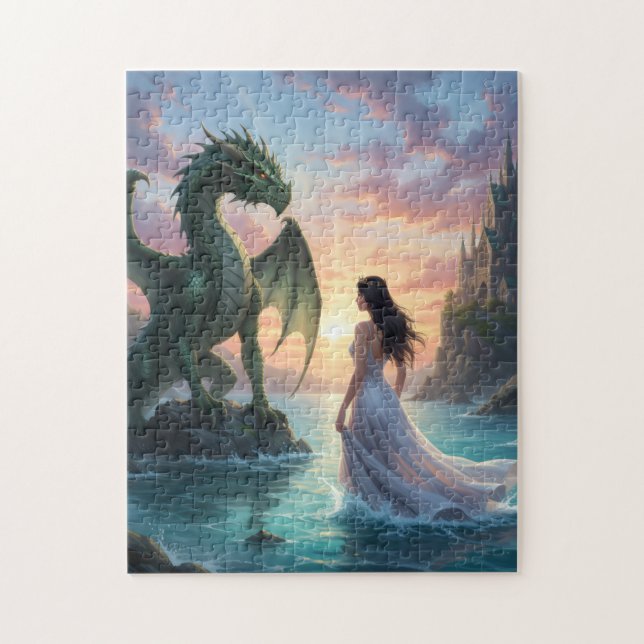 Magical Princess & Dragon puzzle (Vertikal)