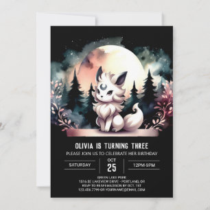Magical Printable Wolf Birthday Einladung